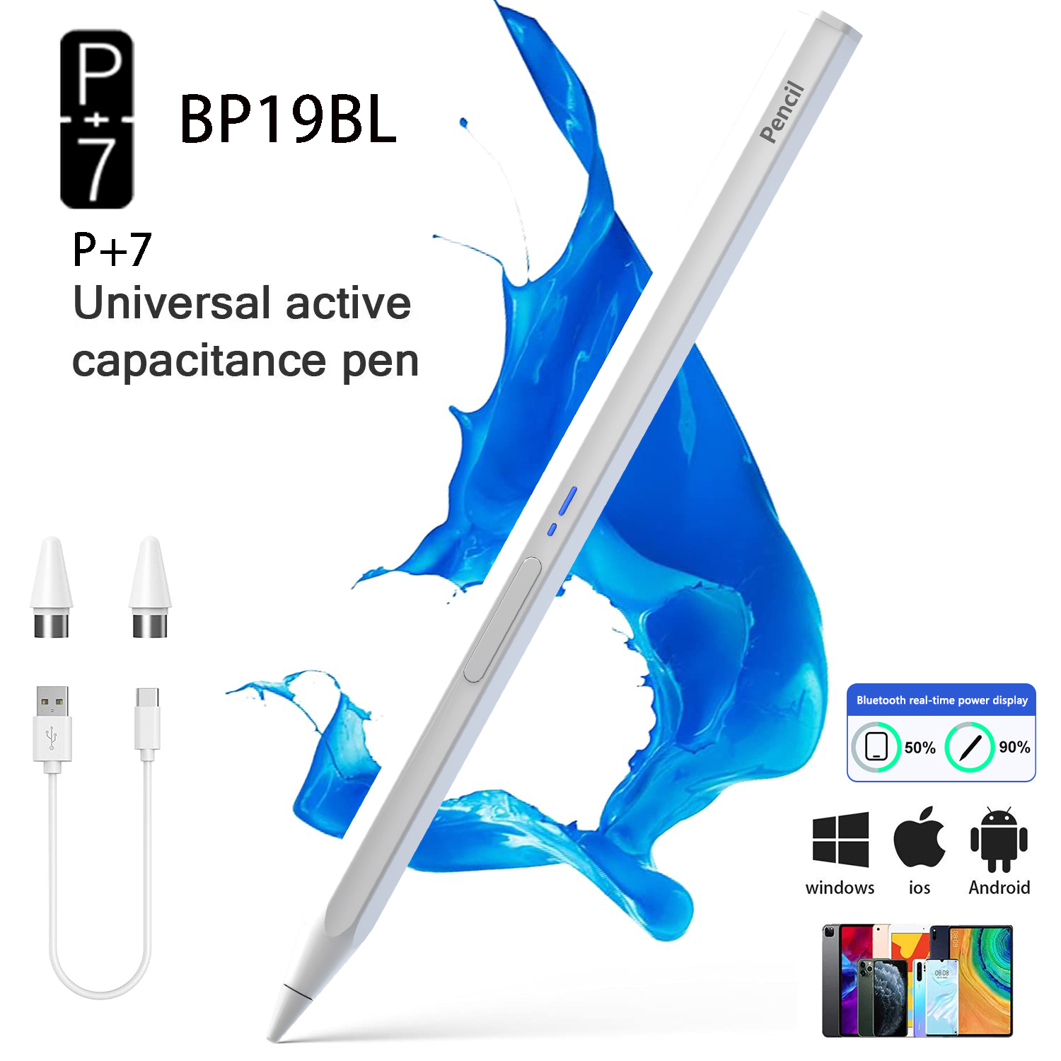 Drawing Tablet Standalone Android - P+7 Universal Hexagonal Stylus PEN For