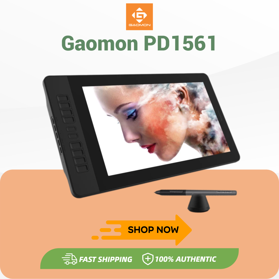 Drawing Tablet With Screen 15.6 Inch - GAOMON PD1561 15.6 Inch IPS HD