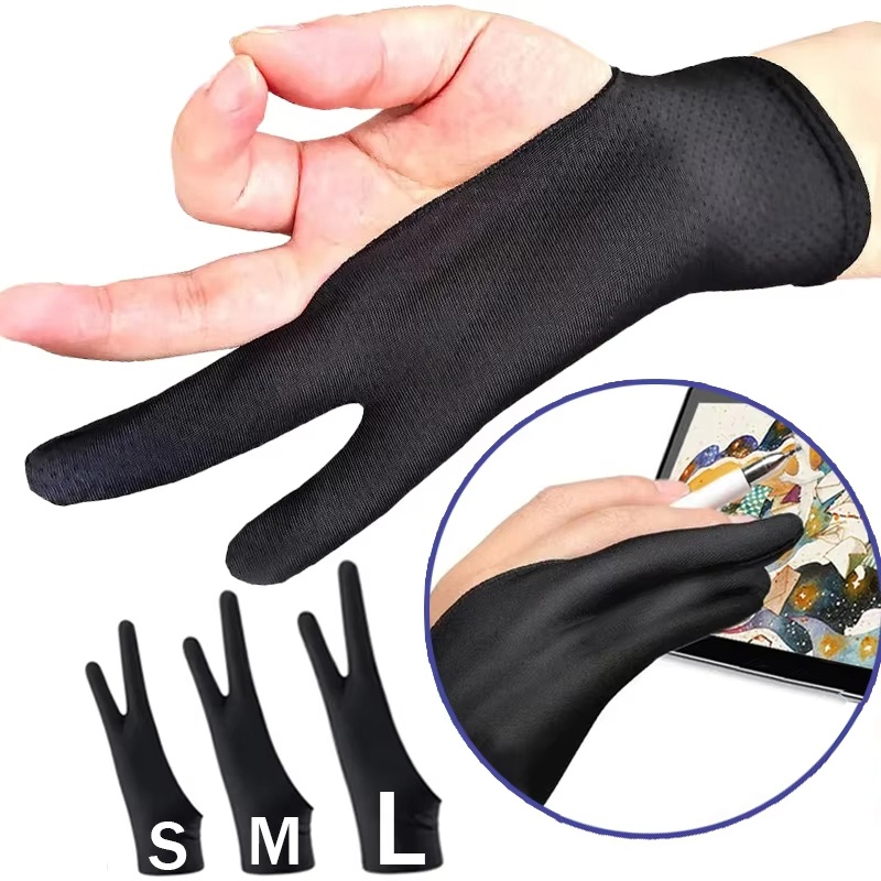 Drawing Glove Two Finger Artist - Drawing Glove Anti-touch Two-Finger Gloves For