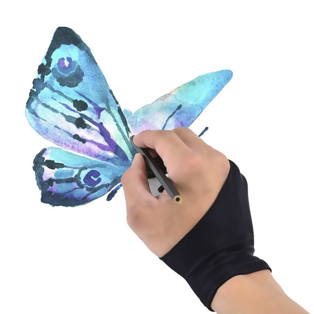 2Pcs Anti-Fouling Drawing Glov - đánh giá và giá Drawing Glove Two Finger Artist