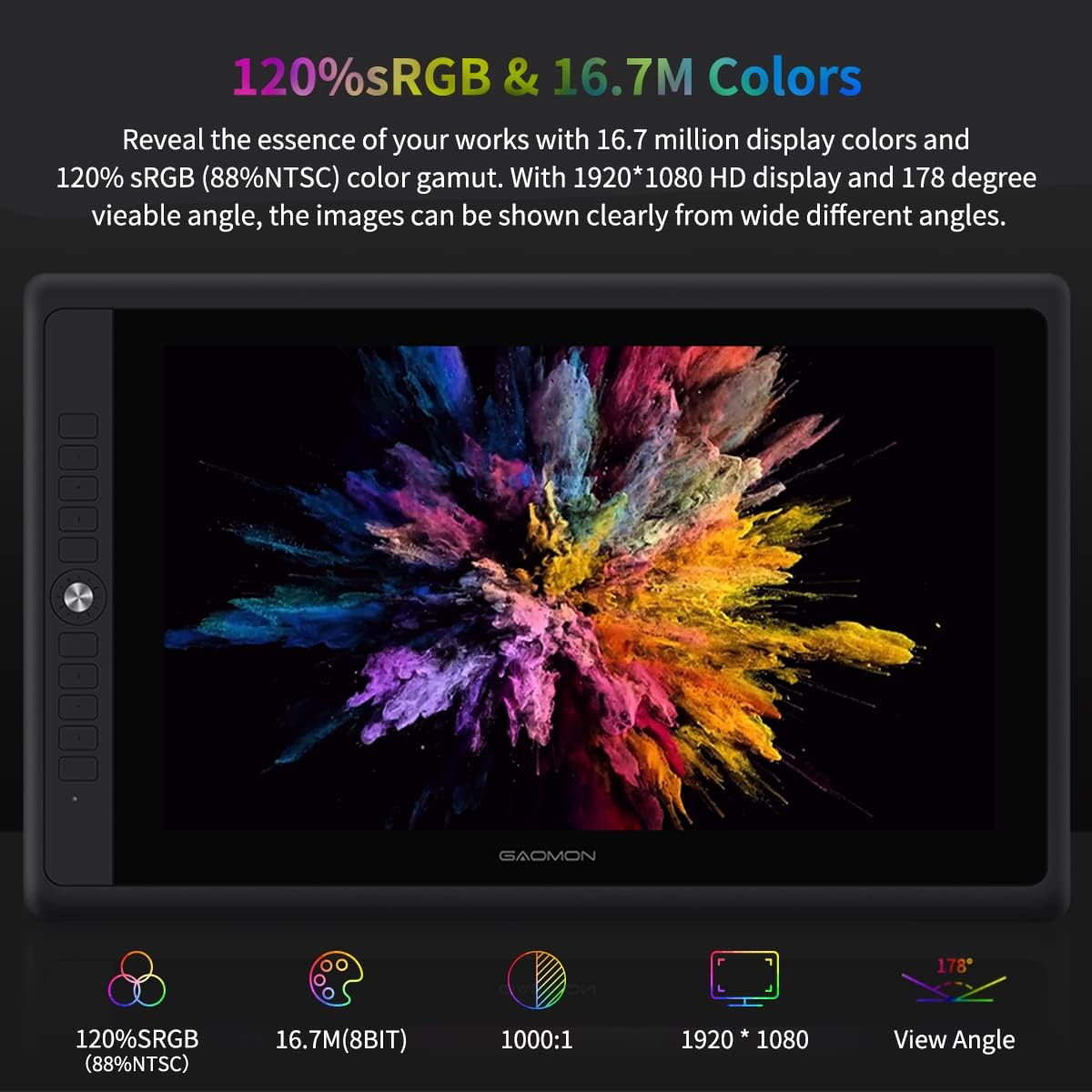 Gaomon Graphics Tablet PD156 P - đánh giá và giá Drawing Tablet With Screen 15.6 Inch