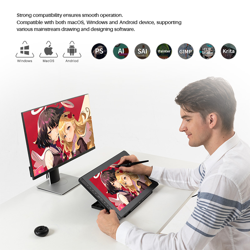 HUION Kamvas 16 2021 Bút Màn H - đánh giá và giá Drawing Tablet With Screen 15.6 Inch