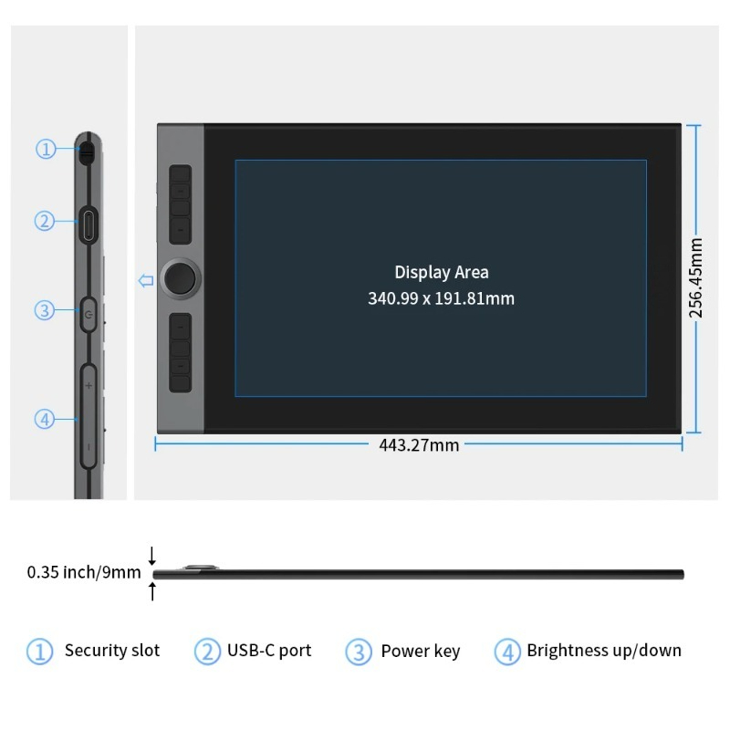 15.6 inch Artist Pro 16 Graphi - đánh giá và giá Drawing Tablet With Screen 15.6 Inch