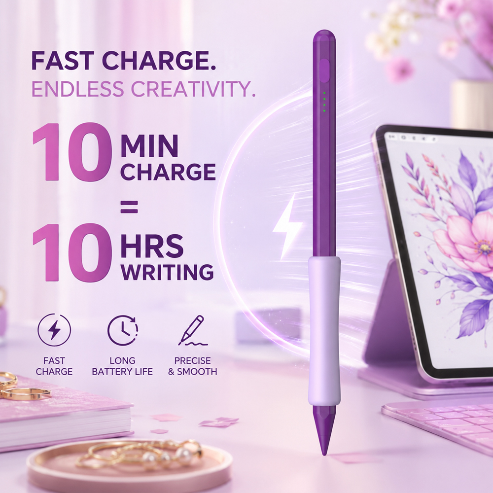 Purple Stylus Pen for iPad 10M - đánh giá và giá Drawing Tablet Battery Free Stylus