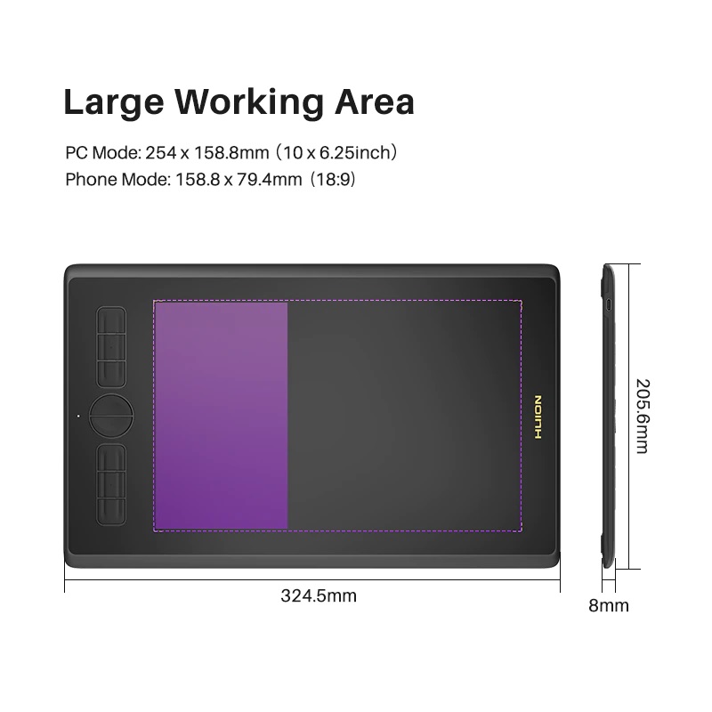 NEWInspiroy H610X 10th Anniver - đánh giá và giá Drawing Tablet Battery Free Stylus